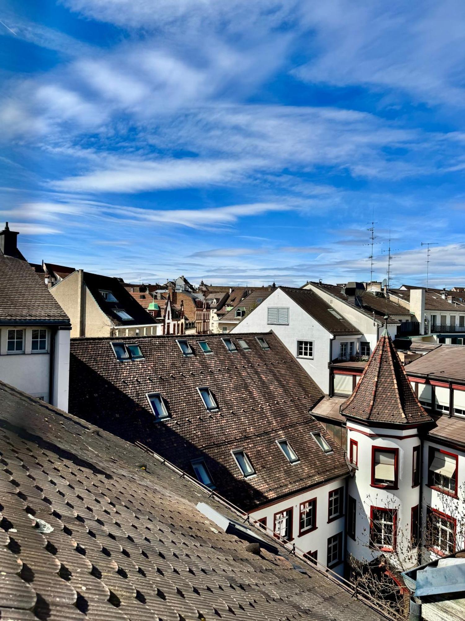 City Center Rooftop Balcony-Studio At Town Hall بازل المظهر الخارجي الصورة